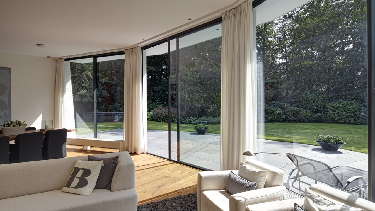 villa hilversum - glazen schuifpui - metaglas