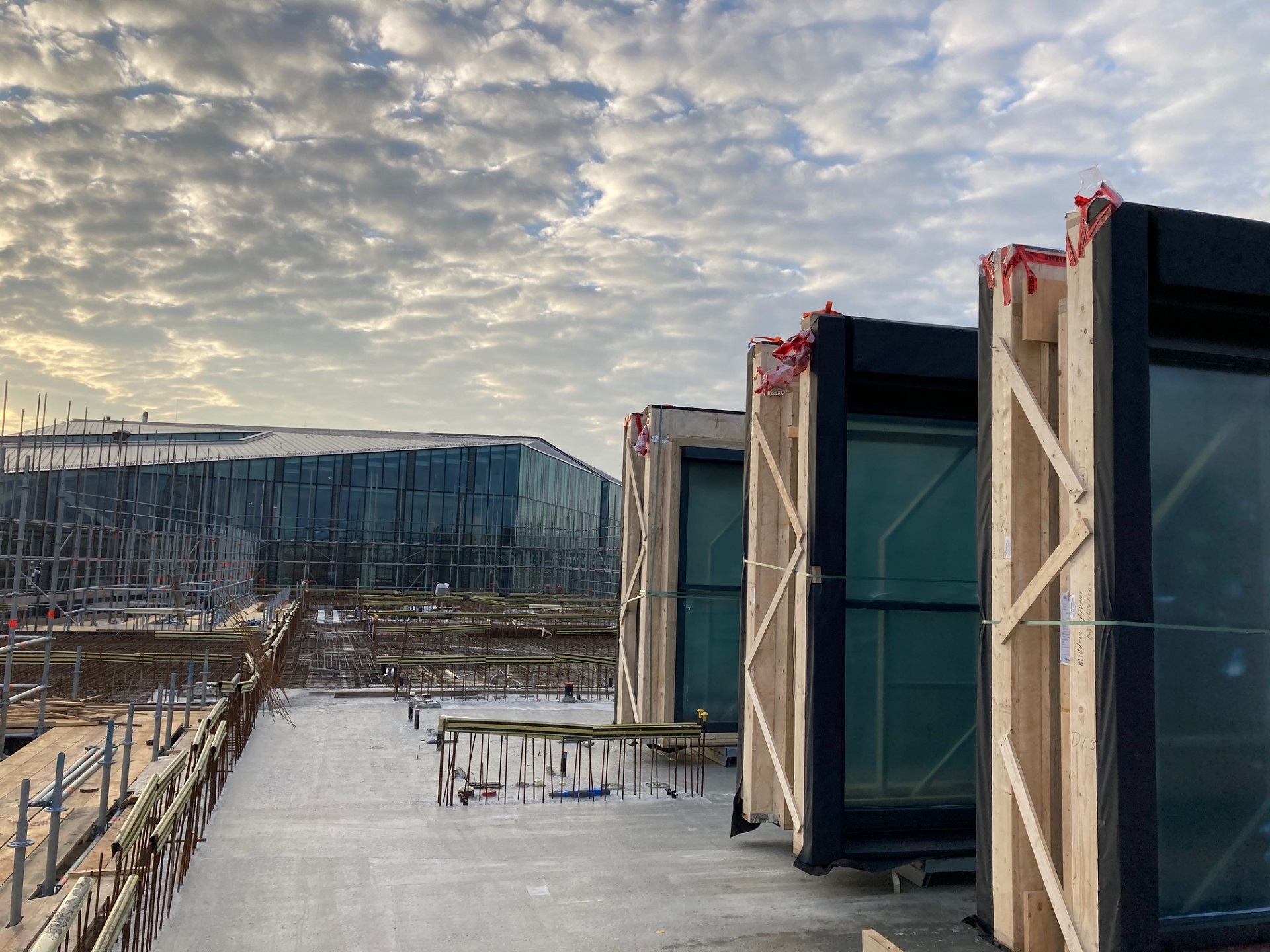 Start gevelbouw huis van Delft