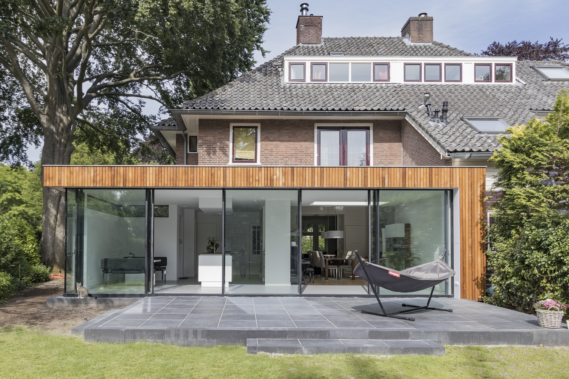 Woning Aanbouw Glazen Pui Jaren 30 Architect Metaglas